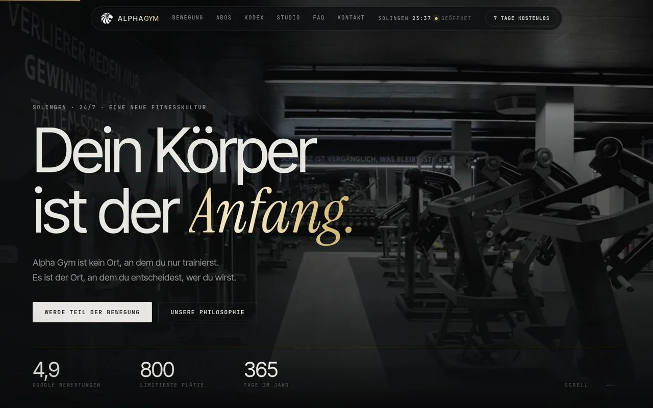 Alpha Gym — Startseite